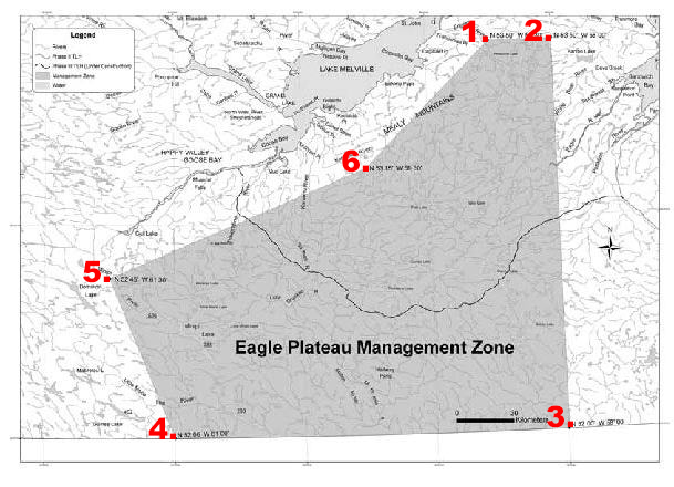 Map: Eagle Plateau Management Zone. See details below