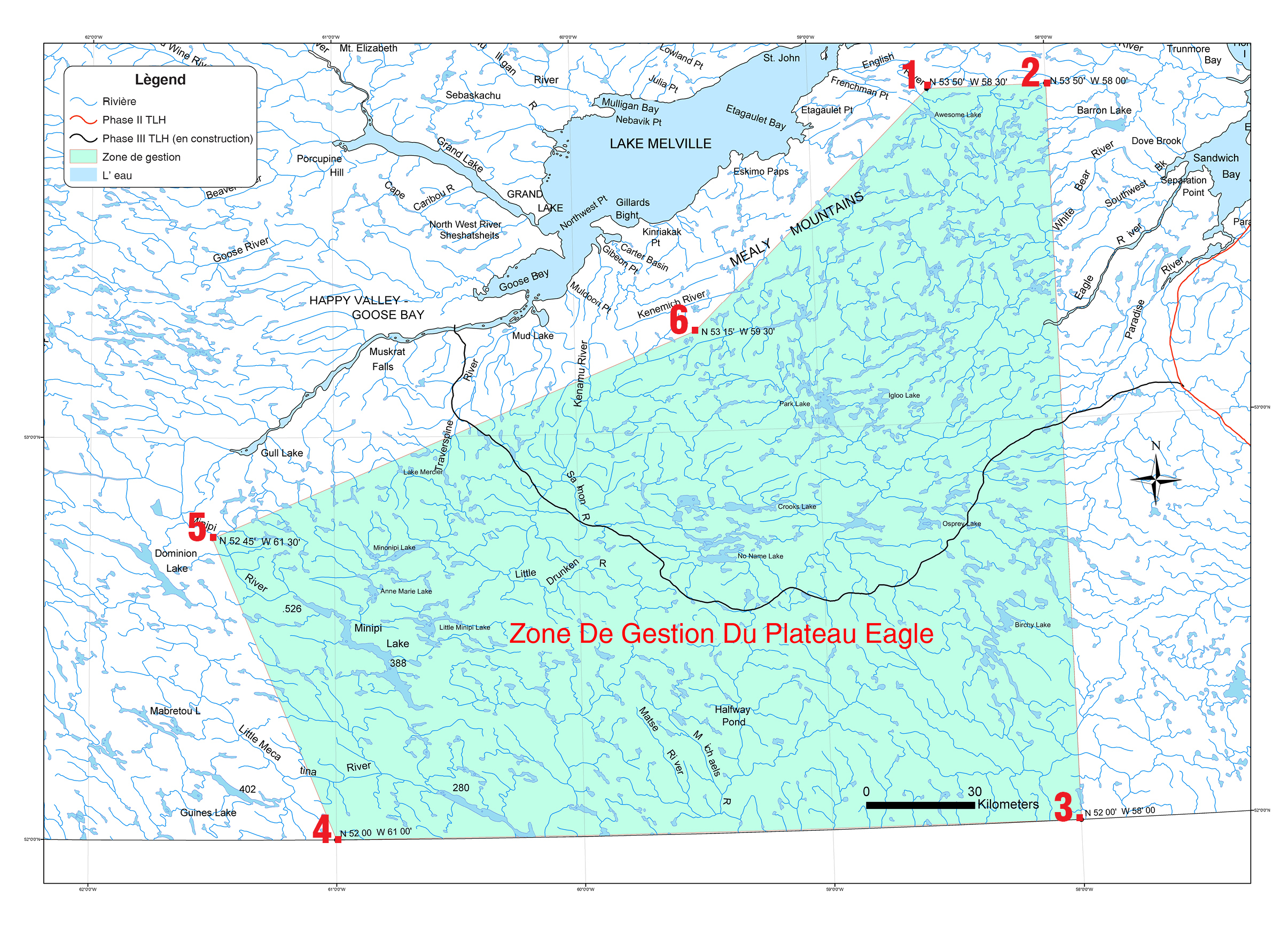 Carte - Zone de Gestion du Plateau Eagle